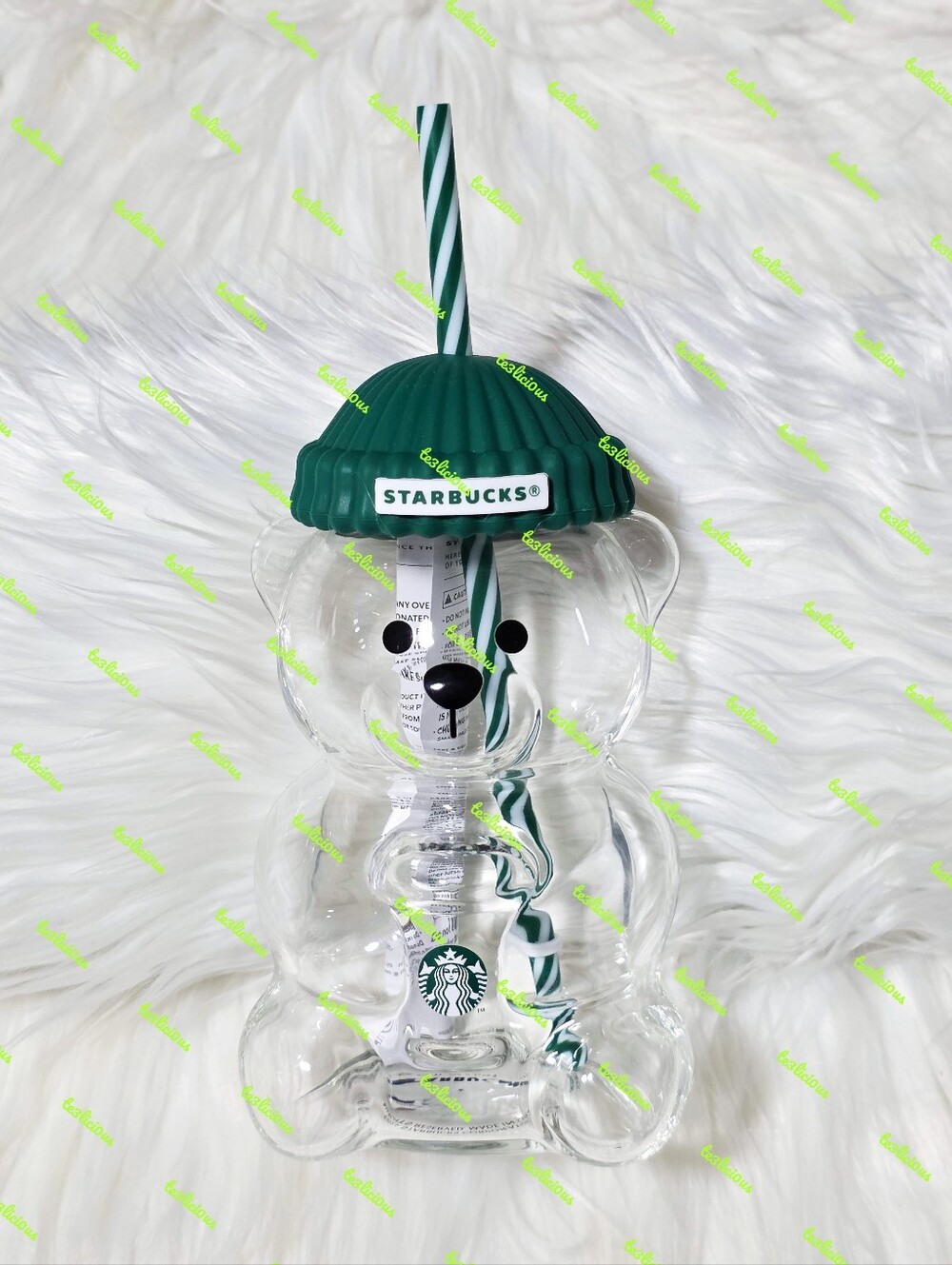 STARBUCKS 2025 BEARISTA BEAR GLASS JAR COLD CUP TUMBLER *100% AUTHENTIC*